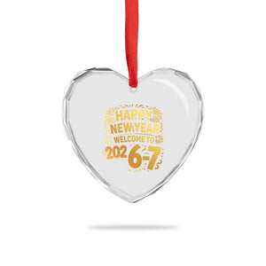 67 New Years Eve Heart Crystal Glass Ornament Funny Six Seven 2026 Meme 6 7 Numbers Kid Gen Alpha TS10 Print Your Wear