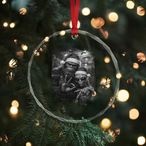 67 Six Seven Bigfoot Christmas Crystal Glass Ornament Sasquatch Ailen Selfie UFO Meme TS14 Print Your Wear