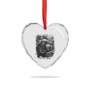 67 Six Seven Bigfoot Christmas Heart Crystal Glass Ornament Sasquatch Ailen Selfie UFO Meme TS14 Print Your Wear