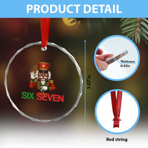67 Six Seven Black Nutcracker Christmas Meme Crystal Glass Ornament TS14 Print Your Wear