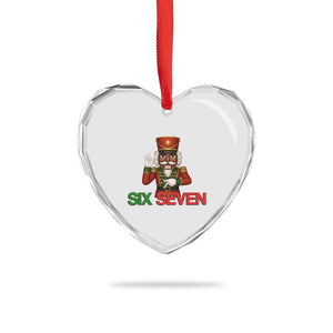 67 Six Seven Black Nutcracker Christmas Meme Heart Crystal Glass Ornament TS14 Print Your Wear