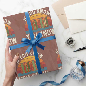 67 Six Seven Book Lover Meme Wrapping Paper Roll If You Know You Know TS14 Mocha Print Your Wear
