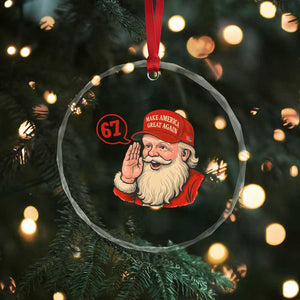 67 Six Seven Christmas Crystal Glass Ornament Santa MAGA Hat Xmas TS14 Print Your Wear