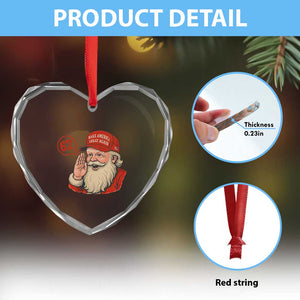 67 Six Seven Christmas Heart Crystal Glass Ornament Santa MAGA Hat Xmas TS14 Print Your Wear