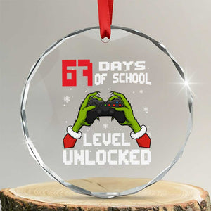 67 Six Seven Christmas Meme Crystal Glass Ornament Funny Elf Hand Video Game Xmas TS14 Transparent Glass 3'' Circle Print Your Wear
