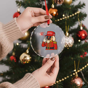 67 Six Seven Christmas Meme Crystal Glass Ornament Funny Nutcracker Make Xmas Great Again TS14 Print Your Wear