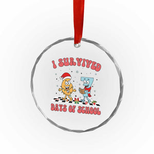 67 Six Seven Christmas Meme Crystal Glass Ornament I Survived Days Of School TS14 Print Your Wear