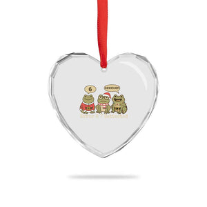67 Six Seven Christmas Meme Heart Crystal Glass Ornament Funny Frog Christmas Xmas TS14 Print Your Wear