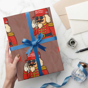 67 Six Seven Christmas Meme Wrapping Paper Roll Funny Nutcracker Make Xmas Great Again TS14 Mocha Print Your Wear