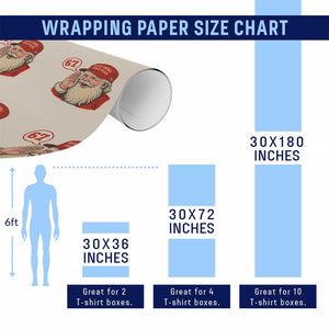 67 Six Seven Christmas Wrapping Paper Roll Santa MAGA Hat Xmas TS14 Print Your Wear