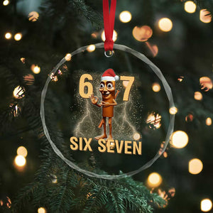 67 Six Seven Italian Brainrot Meme Crystal Glass Ornament Funny Tung Tung Tung Sahur Christmas TS14 Print Your Wear