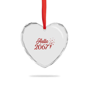 67 Six Seven Meme Heart Crystal Glass Ornament New Year 2026 TS14 Print Your Wear