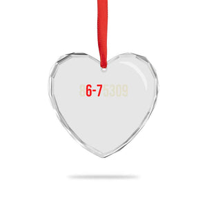 67 Six Seven Meme Heart Crystal Glass Ornament Vintage 80s Music 8675309 Jenny TS14 Print Your Wear
