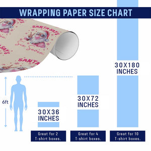 67 Six Seven Pink Santa Christmas Meme Wrapping Paper Roll TS14 Print Your Wear