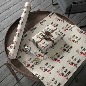 67 Six Seven Santa Christmas Meme Wrapping Paper Roll I Saw That TS14 Beige Print Your Wear
