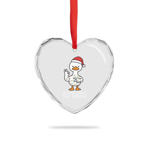 67 Six Seven Silly Goose Christmas Meme Heart Crystal Glass Ornament TS14 Print Your Wear
