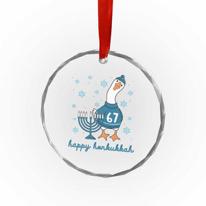67 Six Seven Silly Goose Hanukkah Meme Crystal Glass Ornament Happy Honkukkah TS14 Print Your Wear