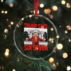 67 Six Seven Trump Christmas Crystal Glass Ornament TS14 Print Your Wear