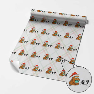 67 Six Seven Wrapping Paper Roll Funny Bigfoot Christmas TS14 Christmas Plaid Print Your Wear