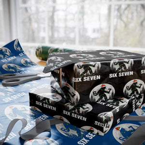 67 Six Seven Wrapping Paper Roll Funny Bigfoot Christmas Sasquatch Moon TS14 Black Print Your Wear