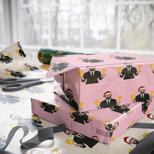 67 Six Seven Zohran Mamdani Christmas Wrapping Paper Roll TS14 Light Pink Print Your Wear