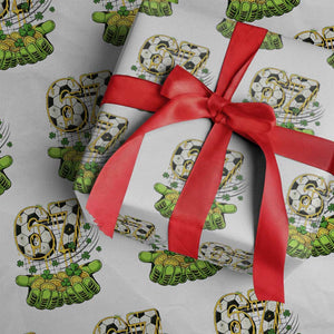 67 Soccer St Patricks Day Wrapping Paper Roll Funny Six Seven Gen Alpha Meme Drip TS14 White Print Your Wear