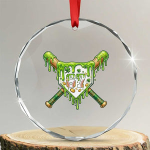 67 St Patricks Day Crystal Glass Ornament Funny Six Seven Baseball Sport Party Meme TS14 Transparent Glass 3'' Circle Print Your Wear