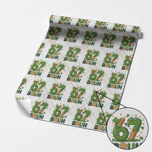 67 St Patricks Day Wrapping Paper Roll Funny Six Seven Bruh Meme TS14 Christmas Plaid Print Your Wear