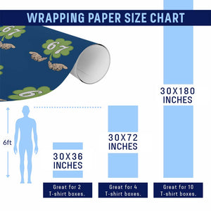 67 St Patricks Day Wrapping Paper Roll Six Seven Meme Shamrock Hand Gesture TS11 Print Your Wear