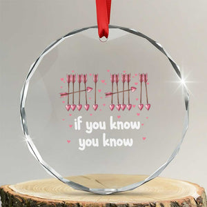 67 Valetines Meme Crystal Glass Ornament Funny Six Seven If You Know TS14 Transparent Glass 3'' Circle Print Your Wear