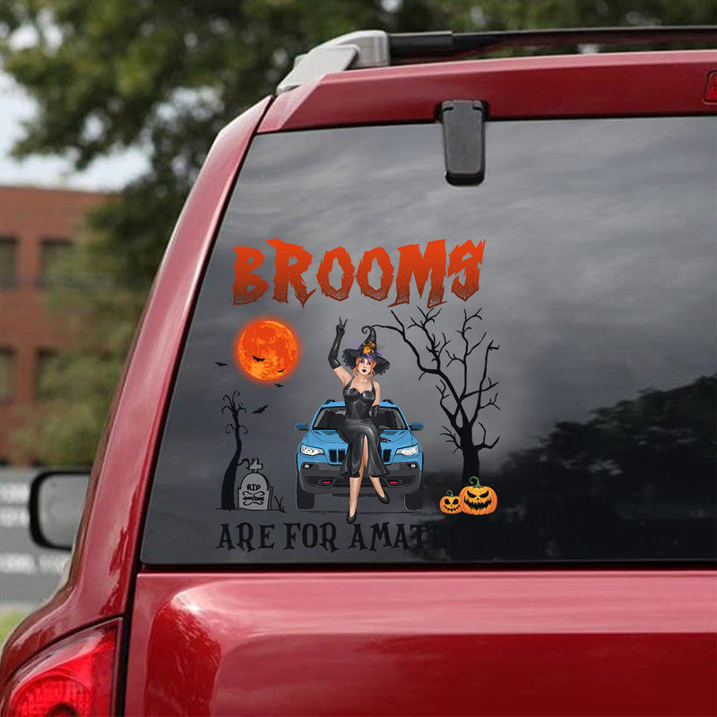 Personalized Jeep Girl Brooms Are For Amateurs Decal CTM 13x13cm Custom - Printyourwear