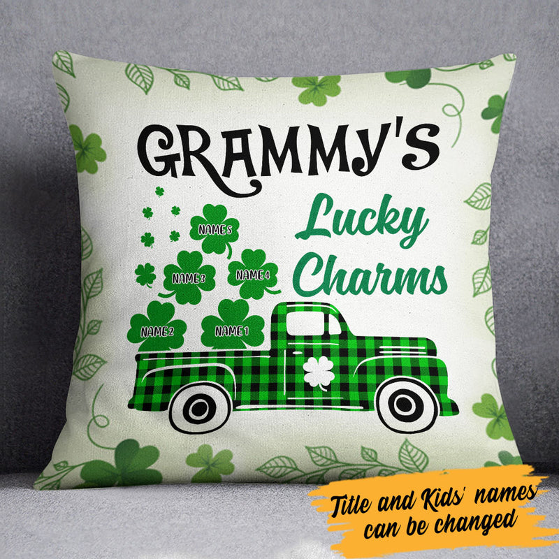 Personalized St Patricks Day Grandma Irish Pillow Cover CTM One Size Custom - Printyourwear