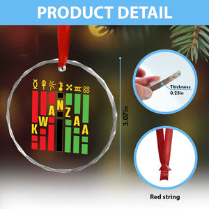 7 Principles Of Kwanzaa African American Crystal Glass Ornament TS09 Print Your Wear