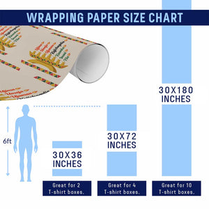 7 Principles Of Kwanzaa Wrapping Paper Roll Festival Of Lights African Heritage Gift - Print Your Wear