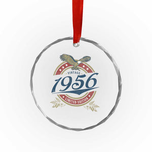 70th Birthday Beer Lover Vintage 1956 Limited Edition Crystal Glass Ornament Bald Eagle