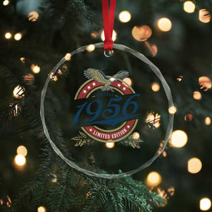 70th Birthday Beer Lover Vintage 1956 Limited Edition Crystal Glass Ornament Bald Eagle