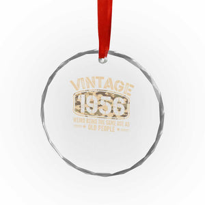 70th Birthday Gift For Men Crystal Glass Ornament Retro Camo 1956 Weird Being The Same Age As Old People TS10 Print Your Wear