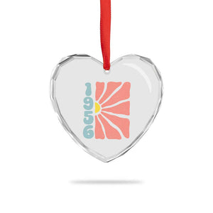70th Birthday Heart Crystal Glass Ornament Vintage 1956 Boho Flowers 70 Years Old Birthday TS11 Print Your Wear