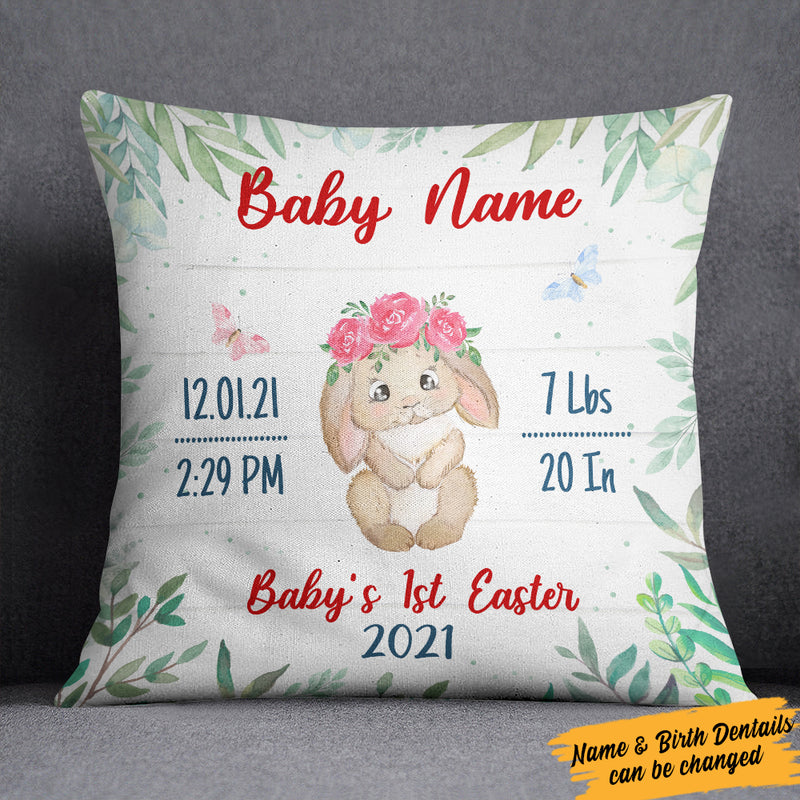 Easter Personalized First Baby Easter Pillow Cover CTM One Size Custom - Printyourwear