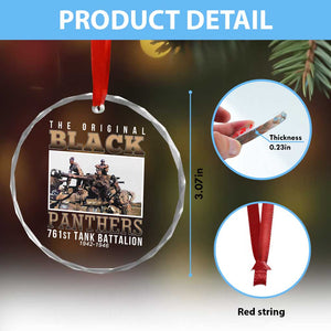 761st Tank Battalion Tribute Crystal Glass Ornament Black Panthers WW2 Heroes TS02 Print Your Wear