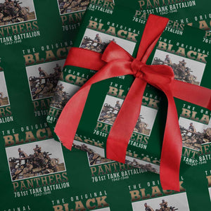 761st Tank Battalion Tribute Wrapping Paper Roll Black Panthers WW2 Heroes TS02 Green Print Your Wear