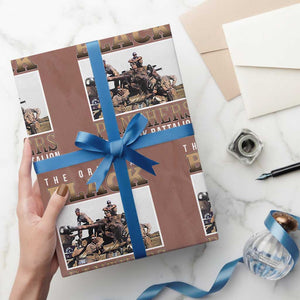 761st Tank Battalion Tribute Wrapping Paper Roll Black Panthers WW2 Heroes TS02 Mocha Print Your Wear