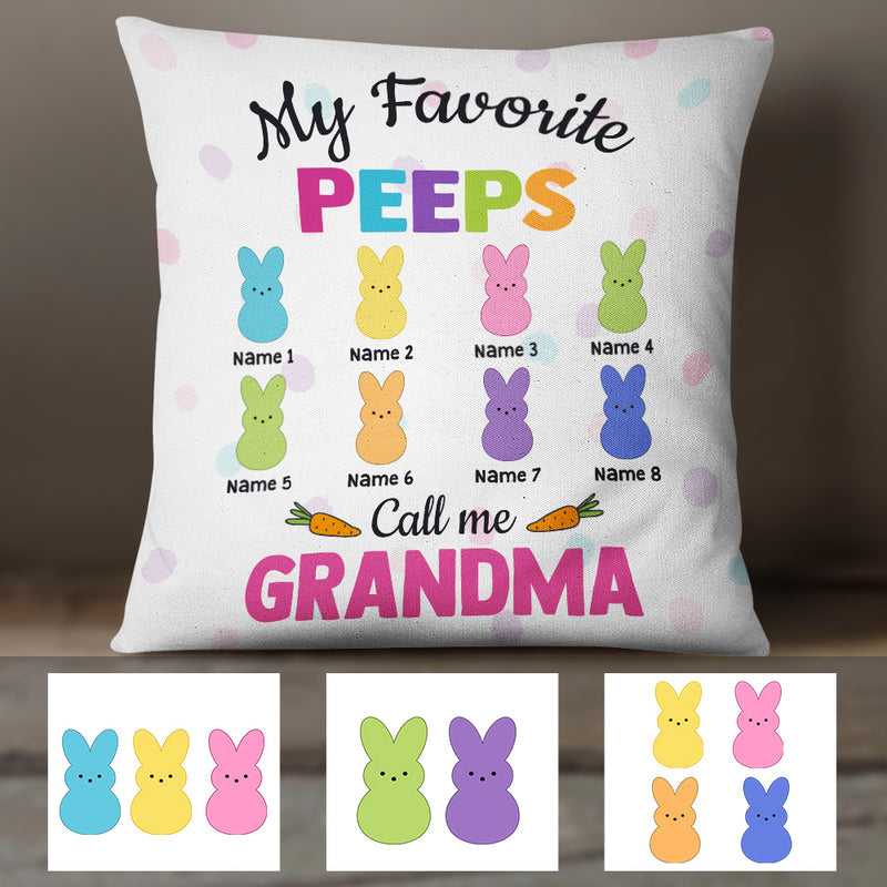 Easter Personalized Grandma Easter Bunny Pillow Cover CTM One Size Custom - Printyourwear
