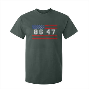 86 47 T Shirt For Kid Impeach 47th President US Flag 8647 TS10 Dark Forest Green Print Your Wear