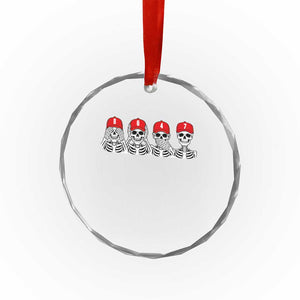 86 47 Subtle Anti FDT Crystal Glass Ornament Funny Skeleton Wearing Hat Sarcastic Political TS14 Print Your Wear