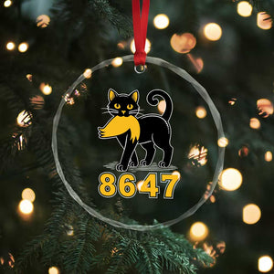 8647 Black Cat Golden Hair Prey Crystal Glass Ornament Funny Coded Political Satire TS02 Print Your Wear