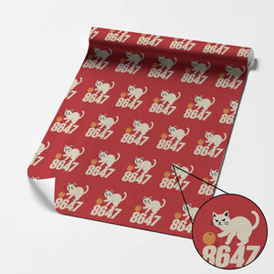 8647 FDT Wrapping Paper Roll Funny Cat Political Meme TS14 Red Print Your Wear
