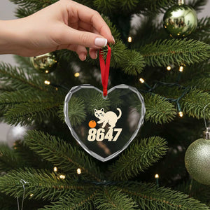 8647 FDT Heart Crystal Glass Ornament Funny Cat Political Meme TS14 Print Your Wear