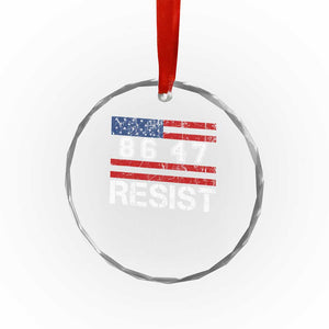 8647 Resist Crystal Glass Ornament Retro Social Justice American Flag TS10 Print Your Wear