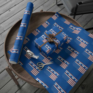 8647 Vintage US Flag Wrapping Paper Roll Political Expression Apparel For Democrats TS12 Blue Print Your Wear